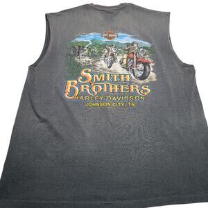 Harley-Davidson Sleeveless Tank T-Shirt Smiths Brothers Tennessee Size XL Faded